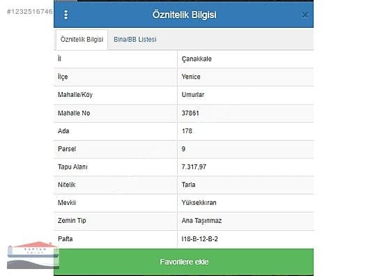 Çanakkale Yenice Umurlar Köyü satılık arsa – fotoğraf 20