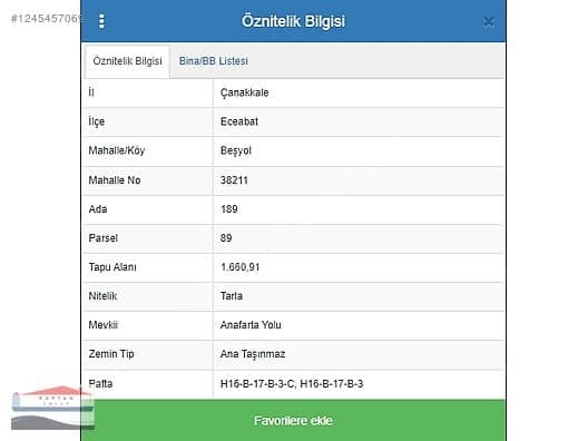 Çanakkale Eceabat Beşyol Köyü satılık arsa – fotoğraf 13