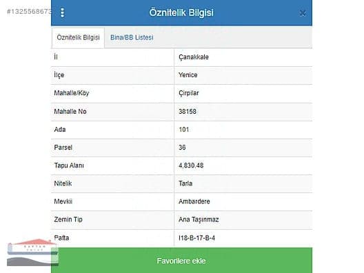 Çanakkale Yenice Çırpılar Köyü satılık arsa – fotoğraf 3